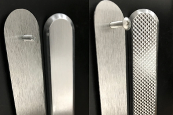 Barra y tiras indicadoras táctiles de aluminio